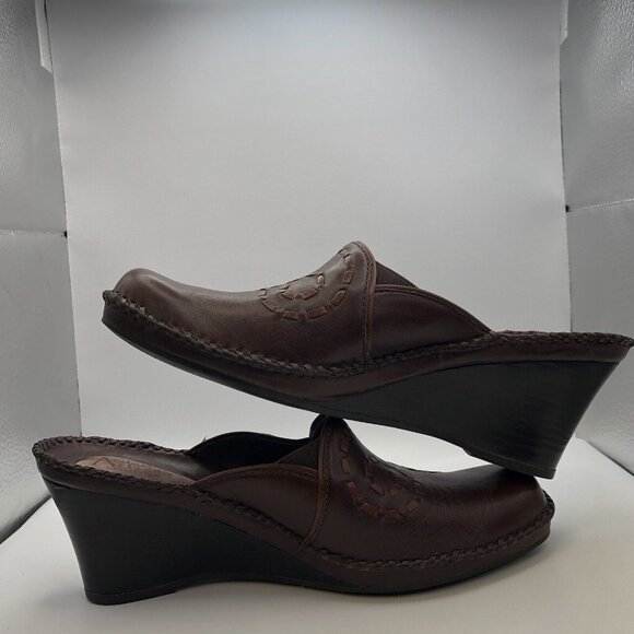Clarks Artisan open back mule clog sz 8.5 wedge - Picture 5 of 13